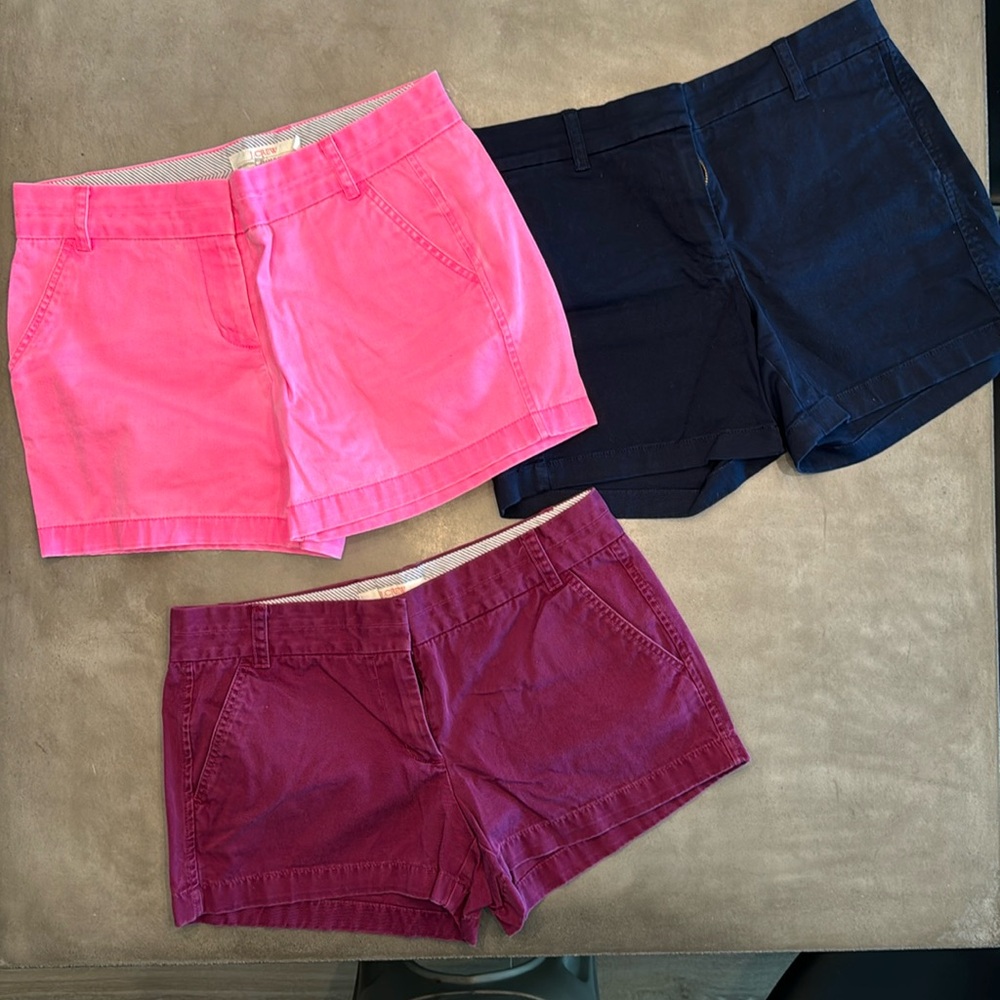 Set of three J.Crew hundred percent cotton chinos